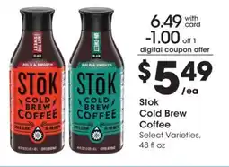 Mariano's Stok Cold Brew Coffee offer