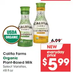 Mariano's Califia Farms Organic Plant-Based Milk offer