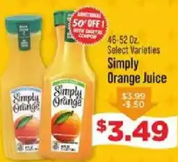 IGA Simply Orange Juice offer
