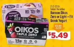 IGA Dannon Oikos Zero or Light + Fit Greek Yogurt offer