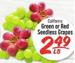 IGA California green or red seedless grapes offer
