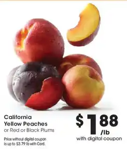 Mariano's California yellow peaches or red or black plums offer