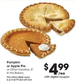 Mariano's Pumpkin Pie or Apple Pie offer