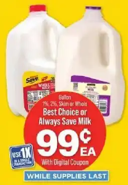 IGA Best Choice or Always Save Milk offer