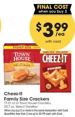 Mariano's Cheez-It Family Size Crackers offer