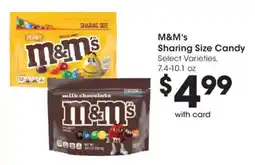 Mariano's M&M's Sharing Size Candy offer