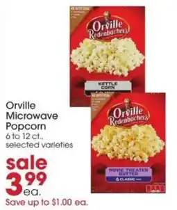Giant Eagle Orville Redenbacher's Microwave Popcorn offer