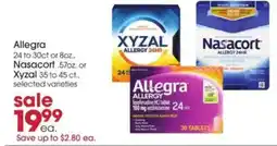 Giant Eagle Allegra Nasacort Xyzal offer