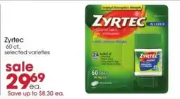 Giant Eagle Zyrtec offer