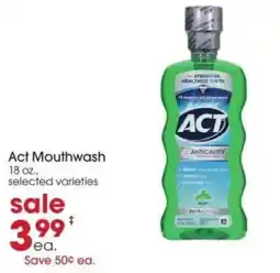 Giant Eagle Act Mouthwash offer