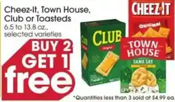 Giant Eagle Cheez-it Town House Club or Toasted offer