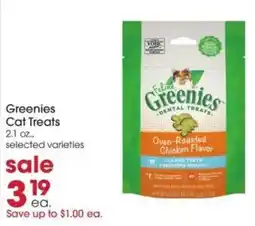 Giant Eagle Greenies cat treats offer