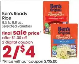 Giant Eagle Ben's Ready Rice offer