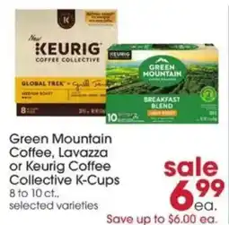 Giant Eagle Green Mountain Coffee, Lavazza or Keurig Coffee K-Cups offer