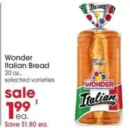 Giant Eagle Wonder Italian Bread offer