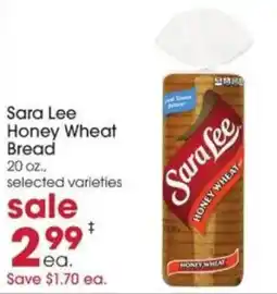 Giant Eagle Sara Lee Honey Wheat Bread offer