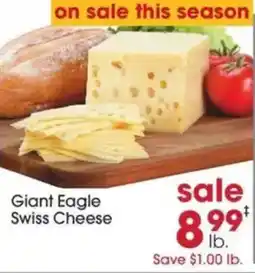 Giant Eagle Giant Eagle Swiss Cheese offer