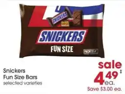 Giant Eagle Snickers Fun Size Bars offer