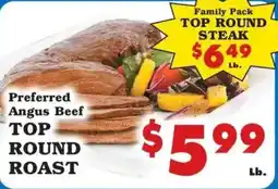Foodland Preferred angus beef top round roast offer