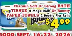 Foodland Charmin Soft Or Strong Bath Tissue Or Bounty Paper Towels offer