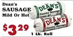 Foodland Dean's Country Sausage offer