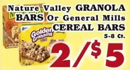 Foodland Nature Valley granola bars or general mills cereal bars offer