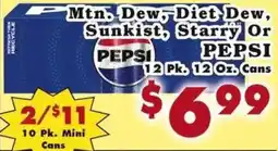 Foodland Pepsi mountain dew diet dew sunkist starry or pepsi offer