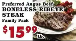 Foodland Preferred Angus Beef Boneless Ribeye Steak offer