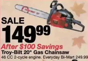 Troy-Bilt 20" Gas Chainsaw