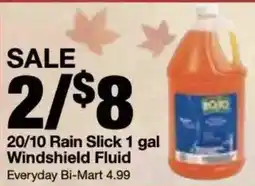 Bi-Mart 20/10 Rain Slick Windshield Fluid offer