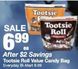 Bi-Mart Tootsie Roll Value Candy Bag offer