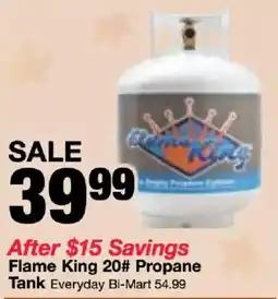 Bi-Mart Flame King 20# Propane Tank offer