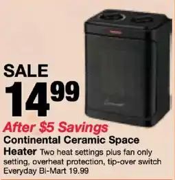 Bi-Mart Continental Ceramic Space Heater offer