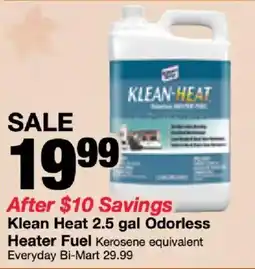 Bi-Mart Klean Heat Heater Fuel offer