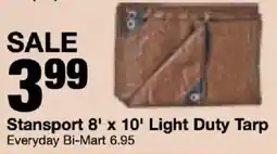 Bi-Mart Stansport light duty tarp offer