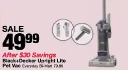 Bi-Mart Black+Decker Upright Lite Pet Vac offer