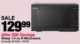 Bi-Mart Sharp 1.4 cu ft Microwave offer