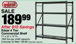 Bi-Mart Edsal 4 Tier Commercial Shelf offer