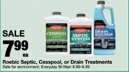 Bi-Mart Roebic Septic, Cesspool, or Drain Treatments offer
