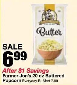 Bi-Mart Farmer Jon's Buttered Popcorn offer