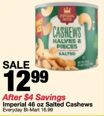 Imperial salted cashews