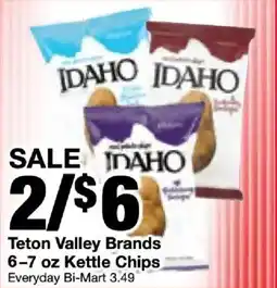 Bi-Mart Teton Valley Brands Kettle Chips offer
