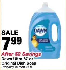 Bi-Mart Dawn Ultra Original Dish Soap offer