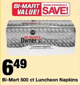 Bi-Mart Bi-Mart 500 ct Luncheon Napkins offer