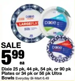 Bi-Mart Dixie plates or bowls offer