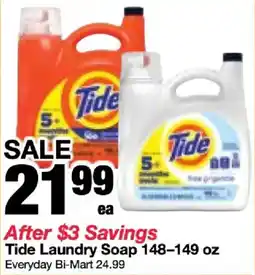 Bi-Mart Tide laundry soap offer