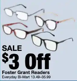 Bi-Mart Foster Grant Readers offer