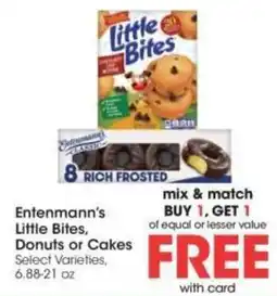 Kroger Entenmann's Little Bites, Donuts or Cakes offer