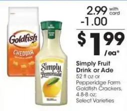 Kroger Simply Fruit Drink or Ade offer