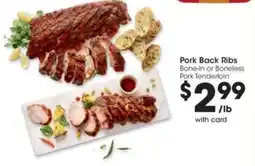 Kroger Pork Back Ribs Bone-In or Boneless Pork Tenderloin offer